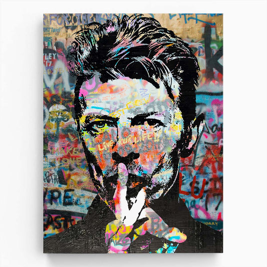 David Bowie Painting Graffiti Wall Art by Luxuriance Designs. Made in USA.