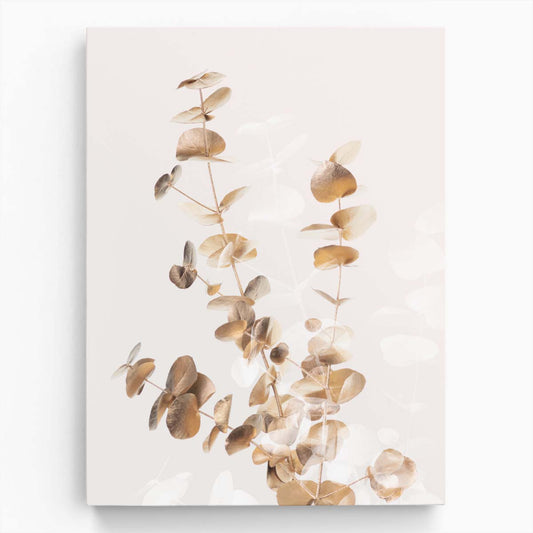 Golden Eucalyptus Plant Photography , Double Exposure Still Life Art by Luxuriance Designs, made in USA