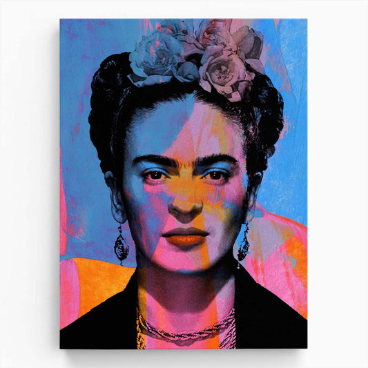 Frida Kahlo Portrait Bright Colors Wall Art by Luxuriance Designs. Made in USA.