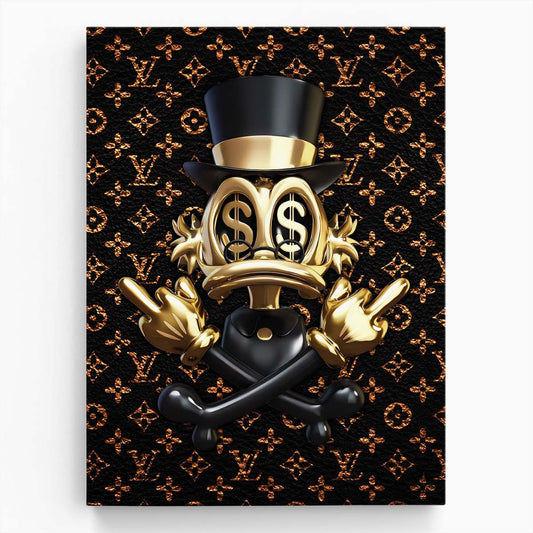 Gold Scrooge McDuck Wall Art by Luxuriance Designs. Made in USA.