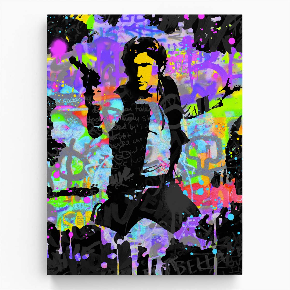 Han Solo Star Wars Graffiti Wall Art by Luxuriance Designs. Made in USA.