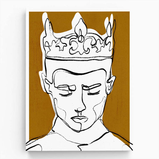 Royal King Prince Illustration, Treechild Line Art Drawing by Luxuriance Designs, made in USA