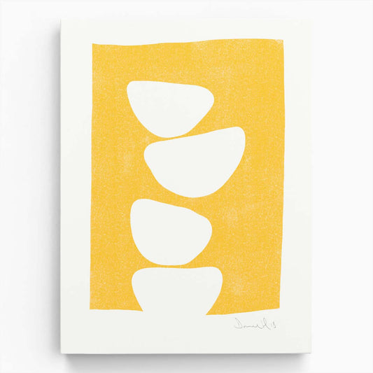 Dan Hobday's Modern Abstract Yellow Geometric Illustration, Mellow No2 by Luxuriance Designs, made in USA
