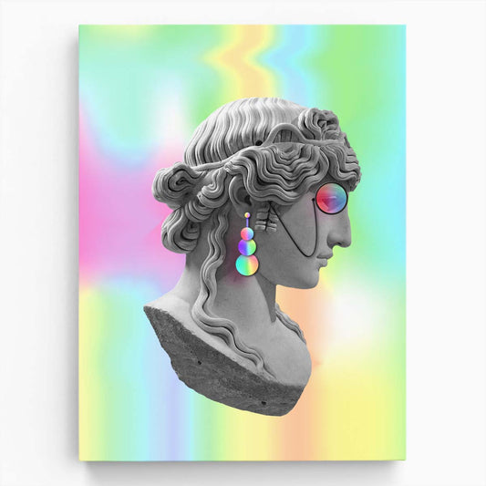 Holographic 3D Greek Statue Illustration Art by Fadil Roze by Luxuriance Designs, made in USA
