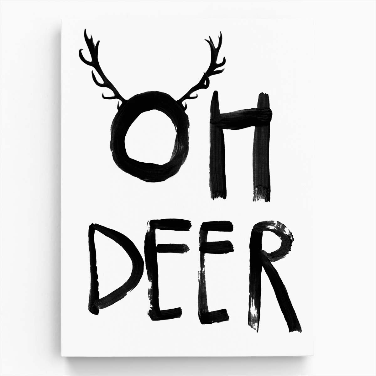 Minimalist Christmas Quote Illustration, Oh Deer by Treechild by Luxuriance Designs, made in USA