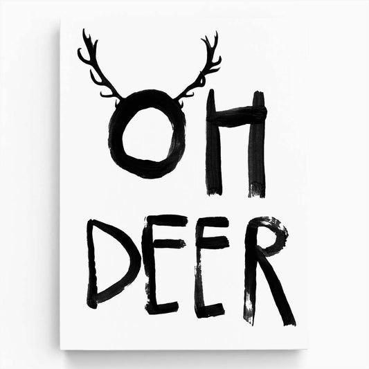 Minimalist Christmas Quote Illustration, Oh Deer by Treechild by Luxuriance Designs, made in USA