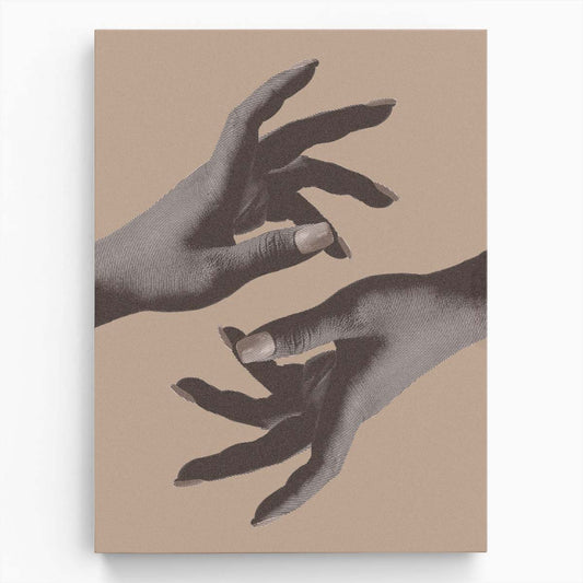 Mid-Century Abstract Hand Portrait Photography - Beige Collage Art by Luxuriance Designs, made in USA