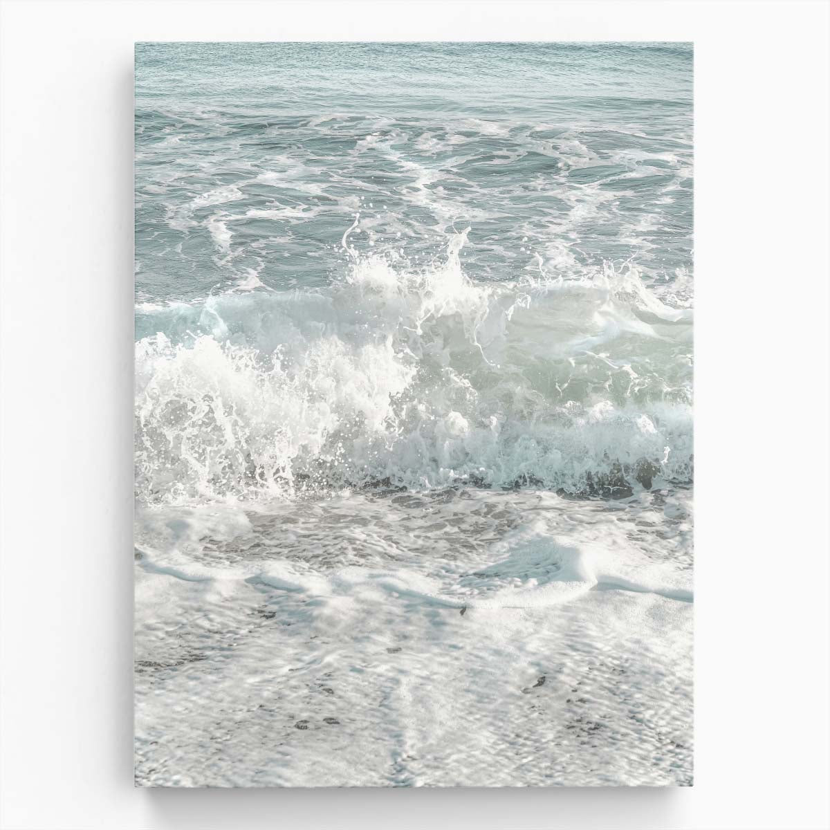 Coastal Abstract Seascape Faded Water Wave Beach Photography Art by Luxuriance Designs, made in USA