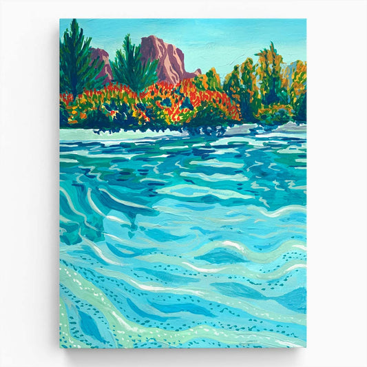 Sedona Arizona Vibrant Gouache Landscape Illustration Artwork by Luxuriance Designs, made in USA