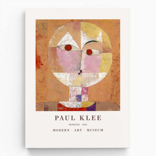 Paul Klee's 1922 Abstract Senecio Baldgreis Oil Painting Masterpiece by Luxuriance Designs, made in USA