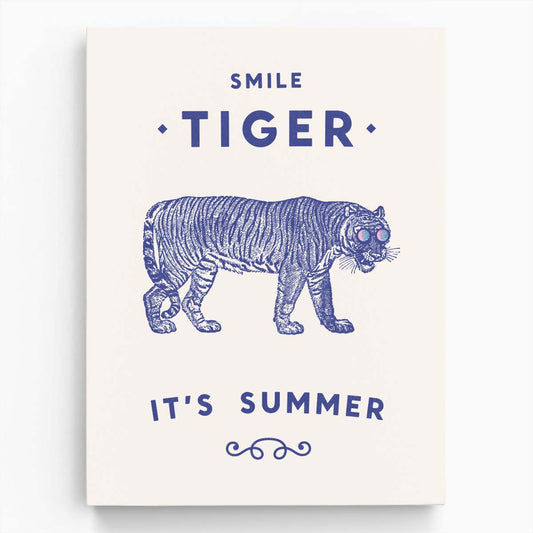 Inspirational Tiger Illustration Art, Bright Background, Feline Wildlife by Luxuriance Designs, made in USA