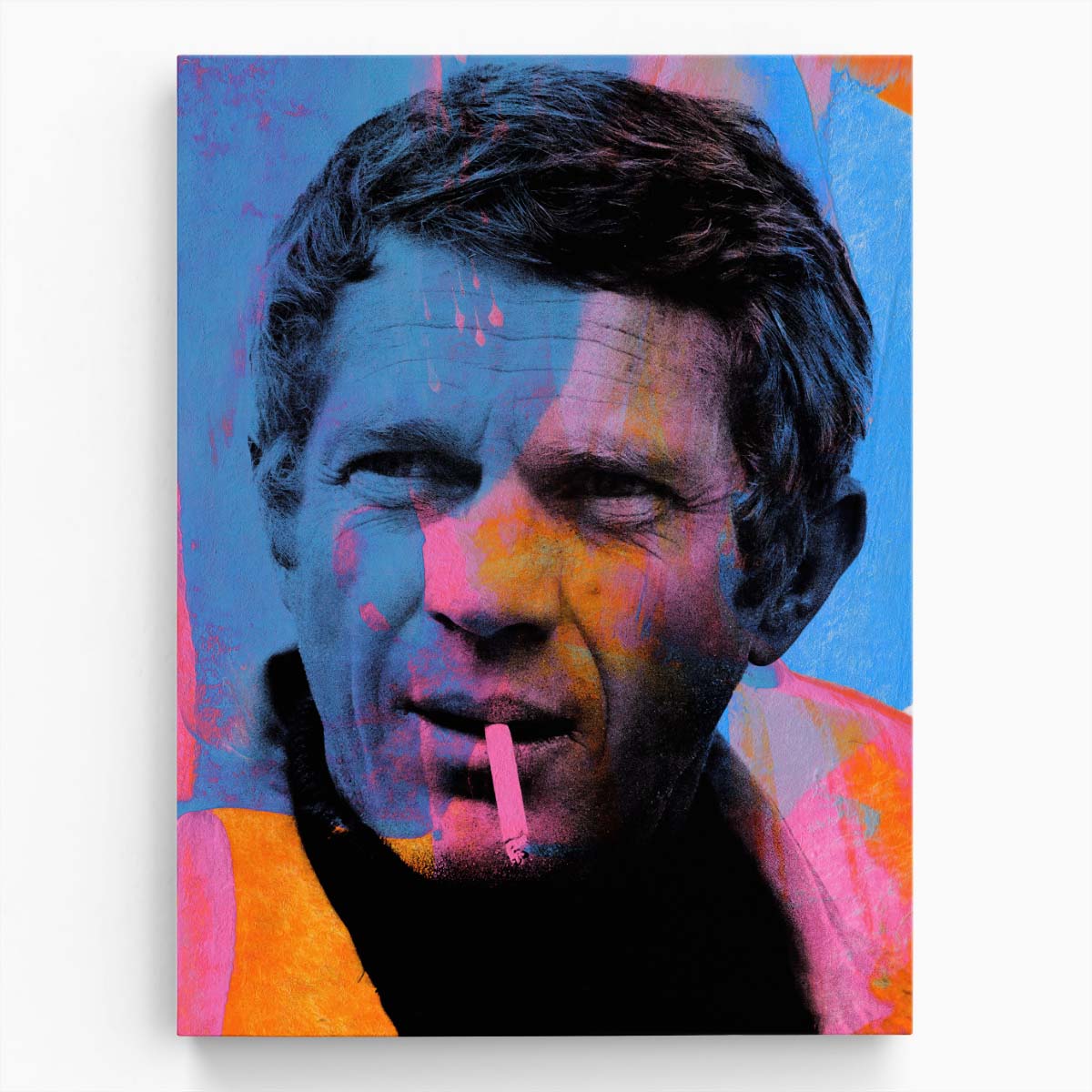 Steve McQueen Bright Colors Wall Art by Luxuriance Designs. Made in USA.