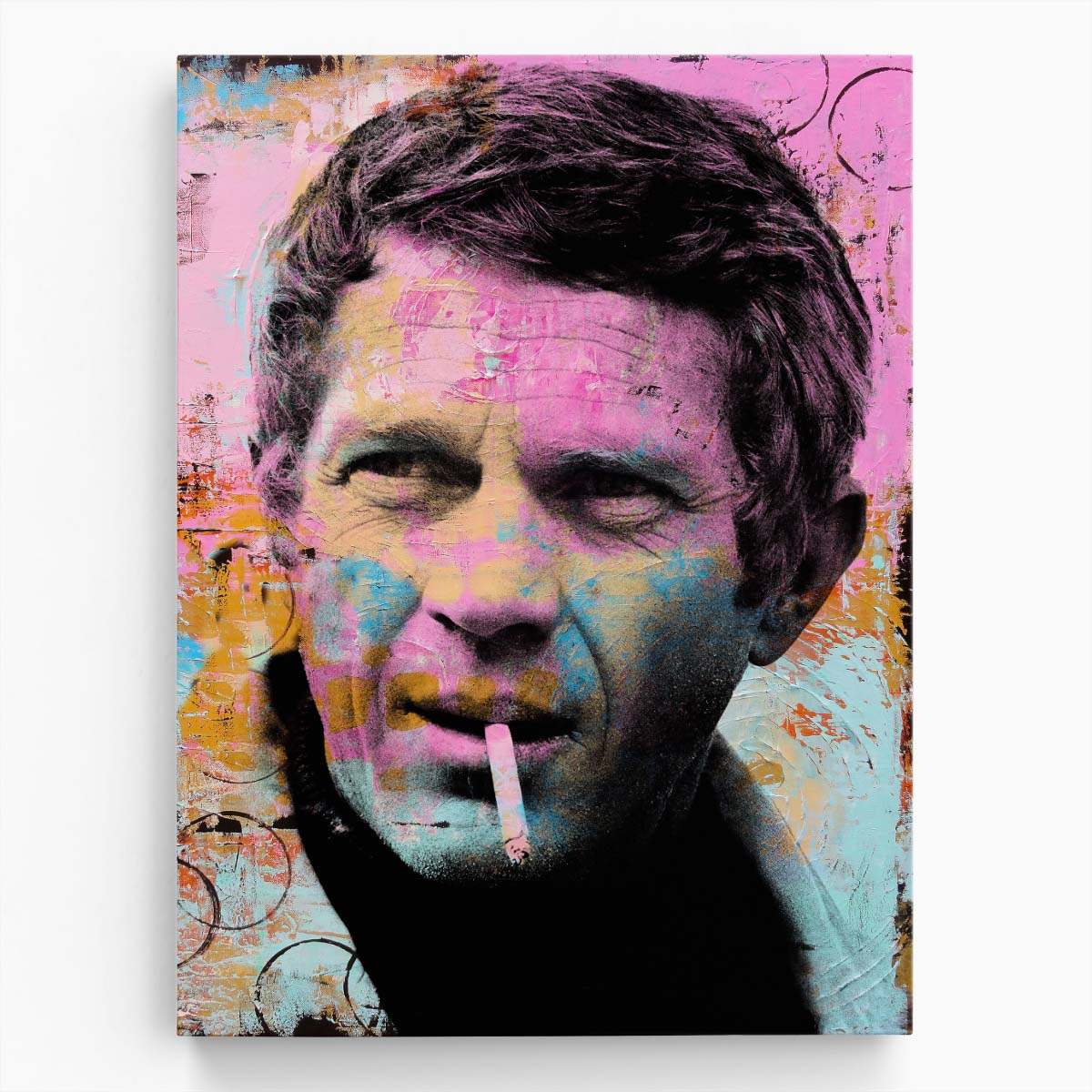 Steve McQueen Circles Graffiti Wall Art by Luxuriance Designs. Made in USA.