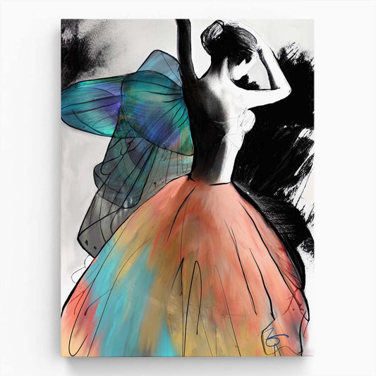 Colorful Fashion Dancer Illustration Wall Art by Ruth Day by Luxuriance Designs, made in USA