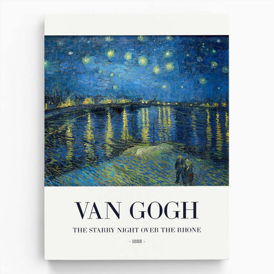 Vincent Van Gogh's Starry Night Over The Rhone Acrylic Painting Poster by Luxuriance Designs, made in USA