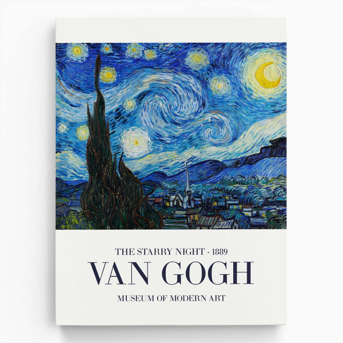 Vincent Van Gogh Starry Night Acrylic Oil Painting Poster by Luxuriance Designs, made in USA
