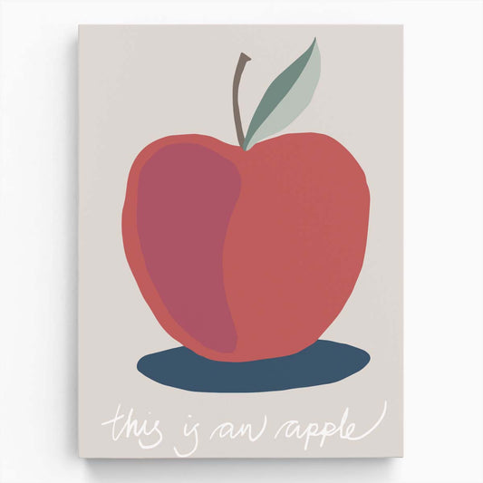 Mid-Century Apple Illustration Wall Art for Kitchen by Luxuriance Designs, made in USA