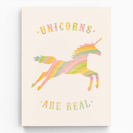 Inspirational Colorful Unicorn Illustration Art With Quote by Luxuriance Designs, made in USA