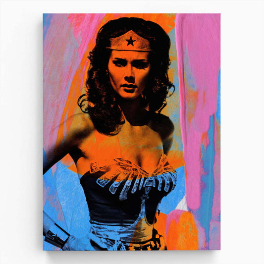 Vintage Wonder Woman Bright Colors Wall Art by Luxuriance Designs. Made in USA.