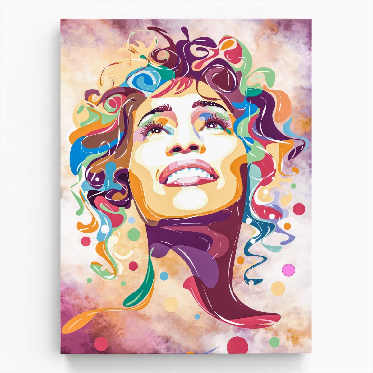 Whitney Houston Watercolor Wall Art by Luxuriance Designs. Made in USA.