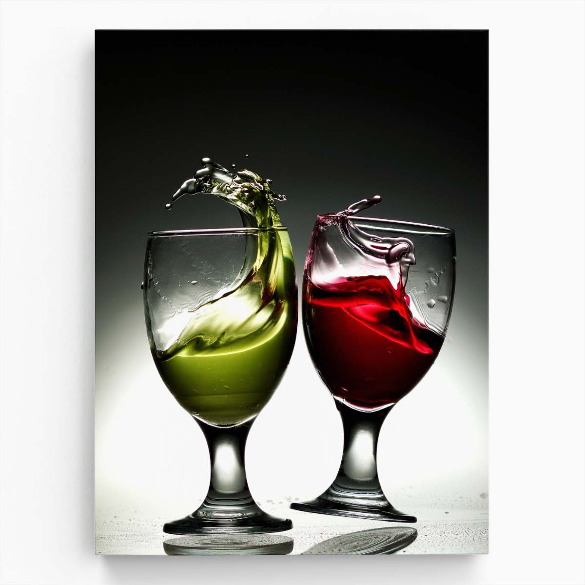 Conceptual Still Life Photography Dancing Wine Glass Splash Art by Luxuriance Designs, made in USA