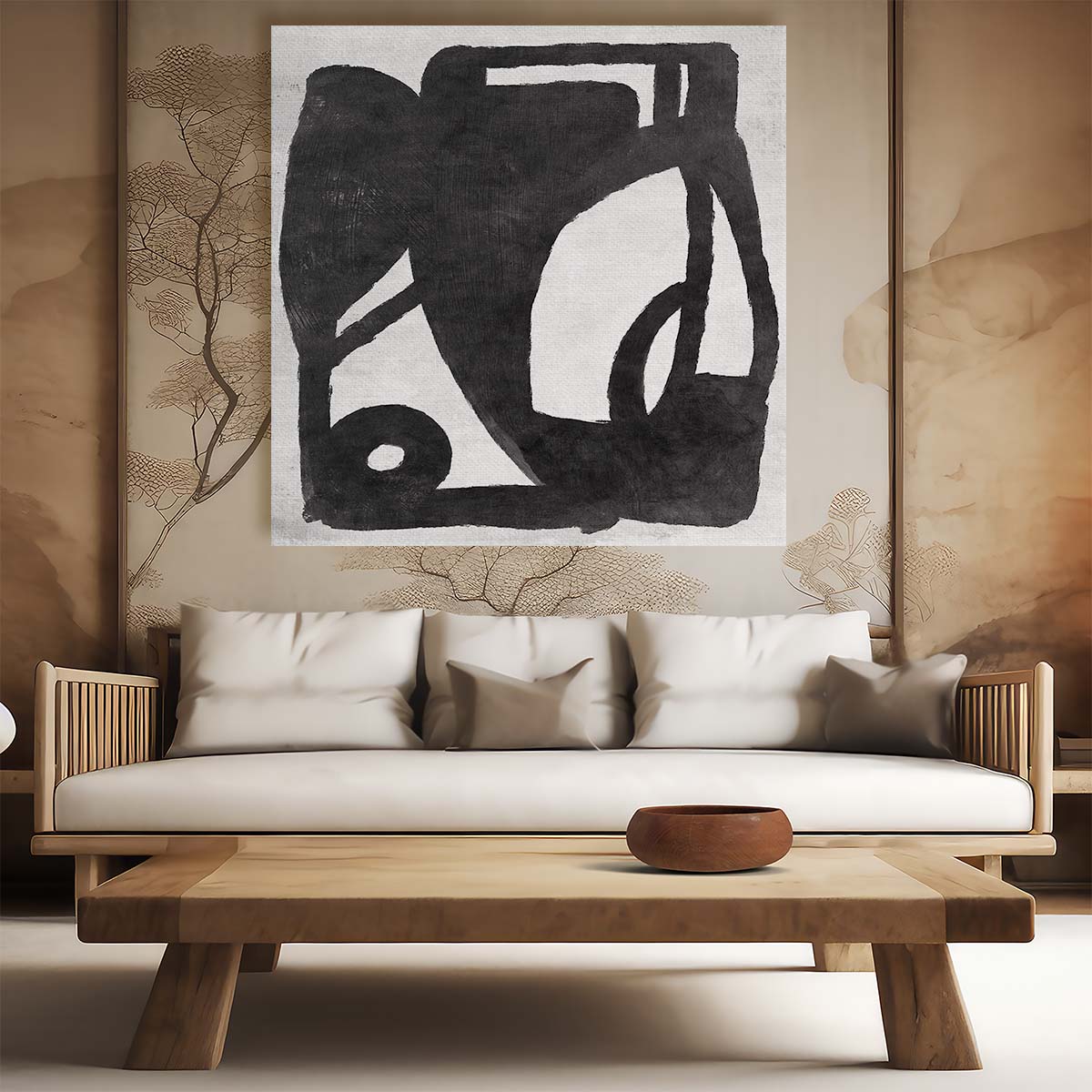 Dan Hobday Modern Abstract Melody No3 Illustration Wall Art by Luxuriance Designs. Made in USA.