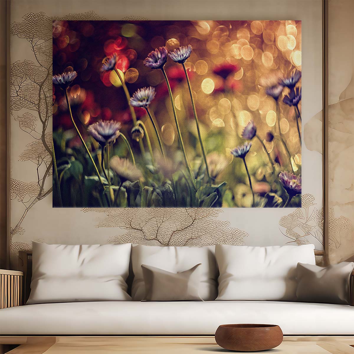 Colorful Summer Garden Macro Floral Wall Art by Luxuriance Designs. Made in USA.