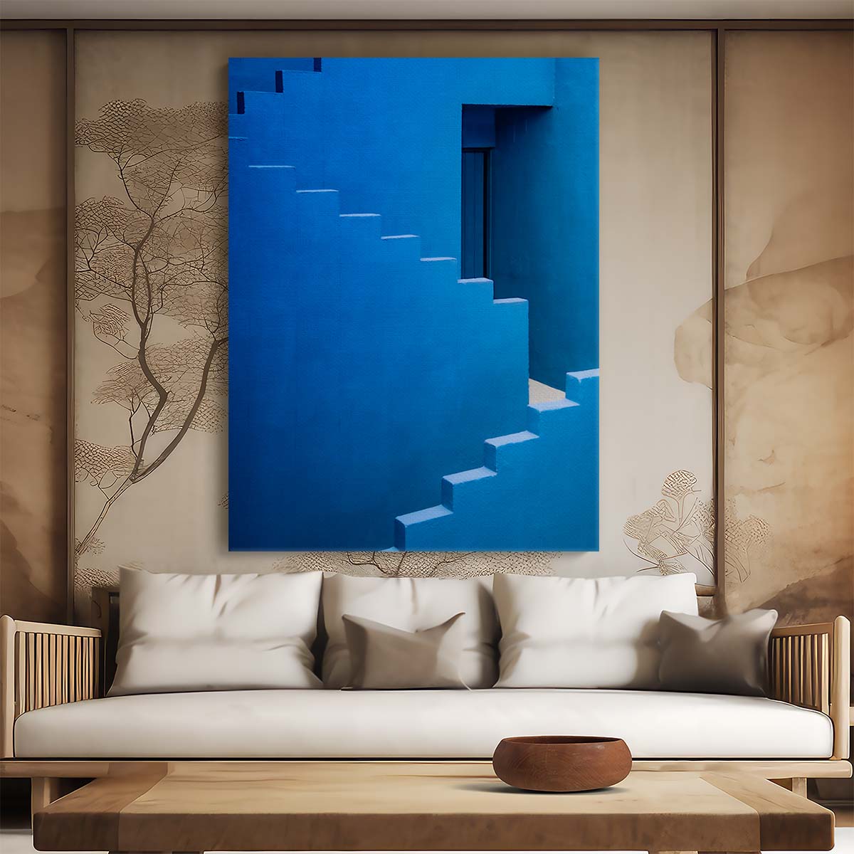 Colorful Abstract Bofill Staircase Photography Wall Art by Luxuriance Designs, made in USA