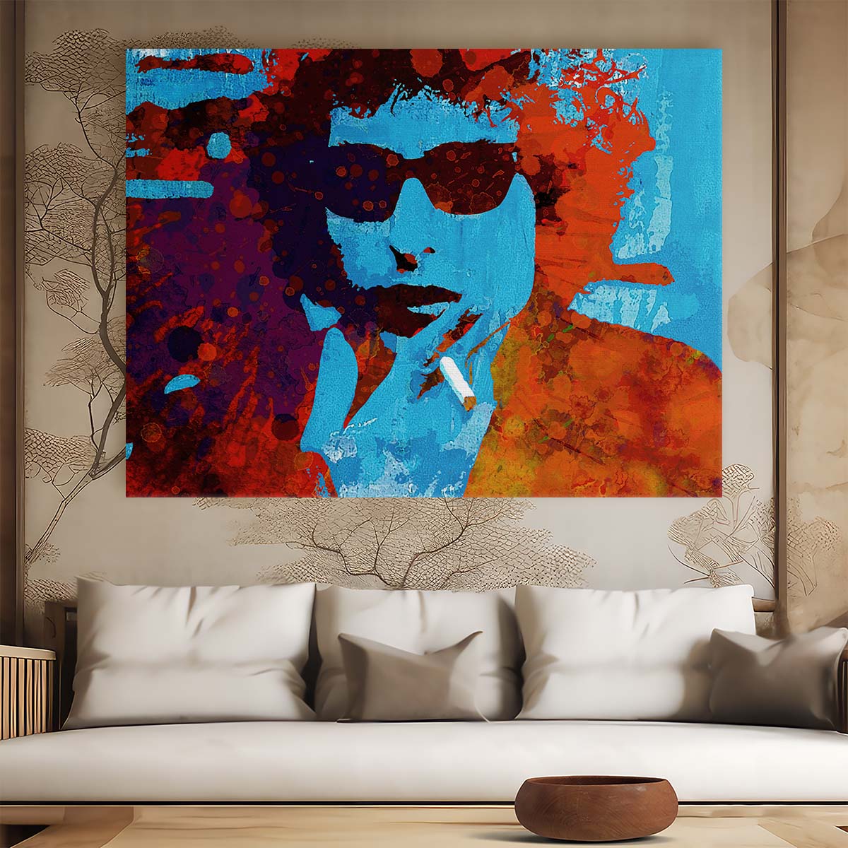 Bob Dylan Portrait Wall Art by Luxuriance Designs. Made in USA.