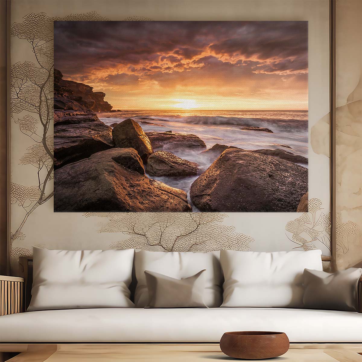 Cape Solander Sunrise Golden Sydney Seascape Photography Wall Art