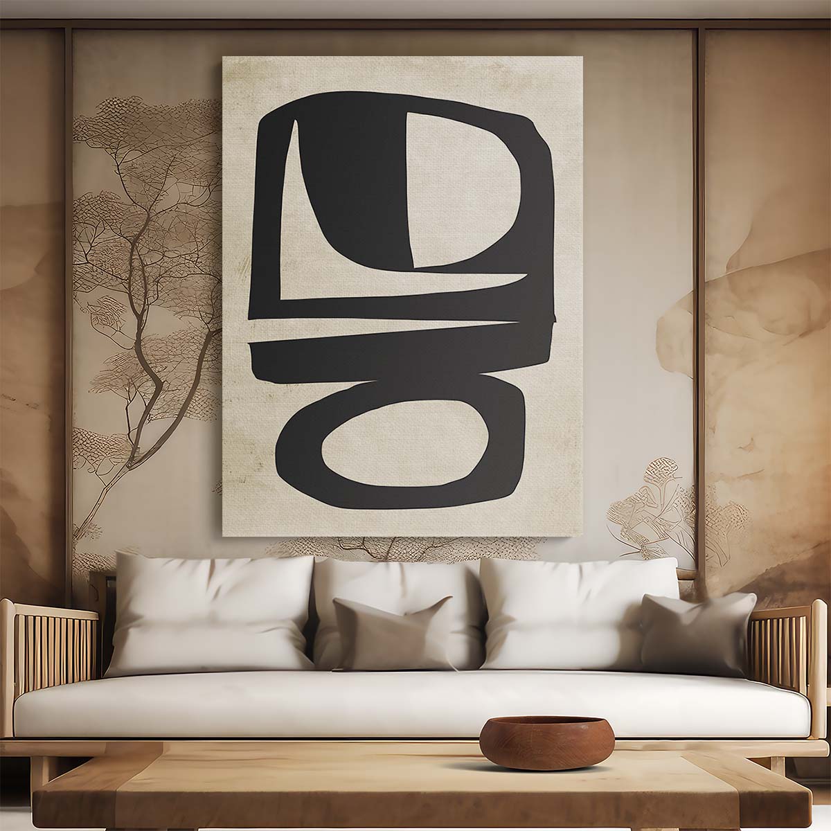 Modern Minimalistic Abstract Illustration by Dan Hobday by Luxuriance Designs, made in USA