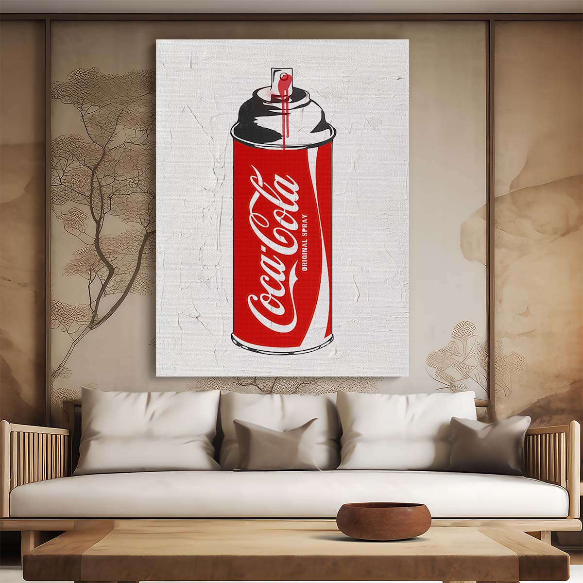 Coca Cola Original Spray Wall Art by Luxuriance Designs. Made in USA.