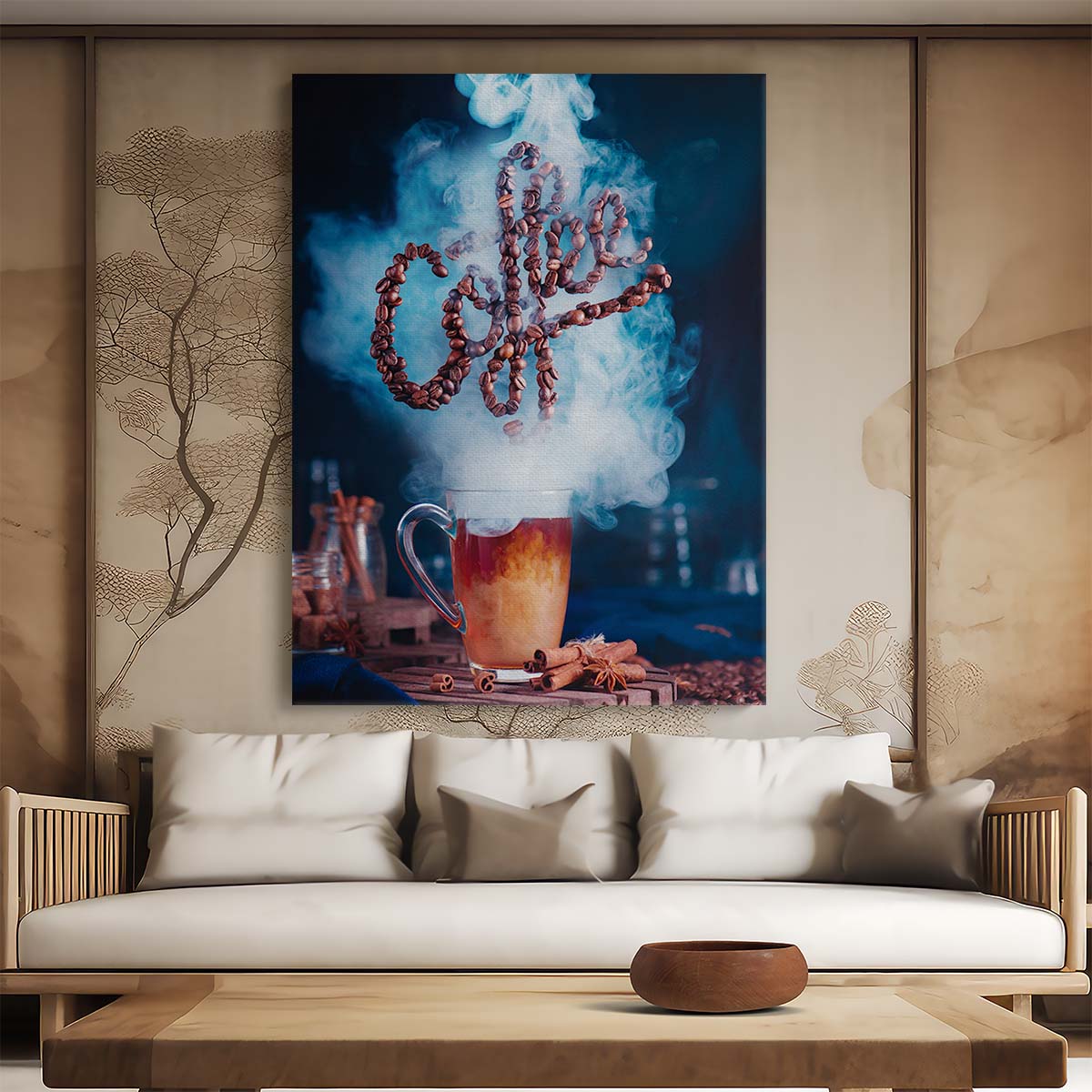 Rustic Coffee Break Still Life Photography Art with Spices by Luxuriance Designs, made in USA