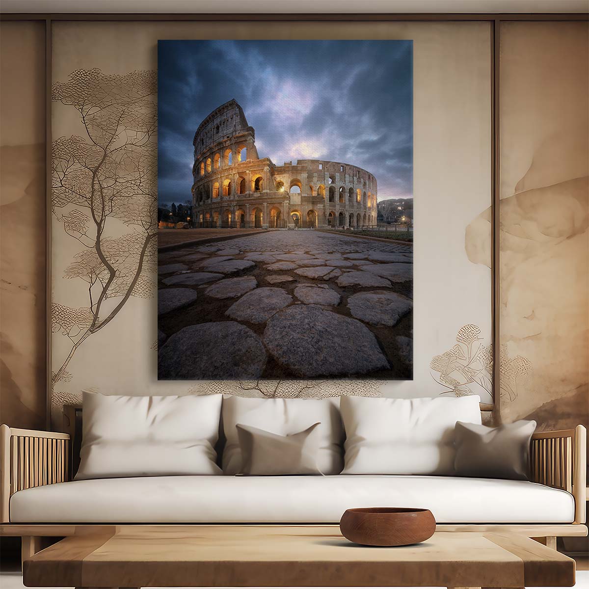Colosseum Rome Night Photography Iconic Ancient Italian Landmark by Luxuriance Designs, made in USA