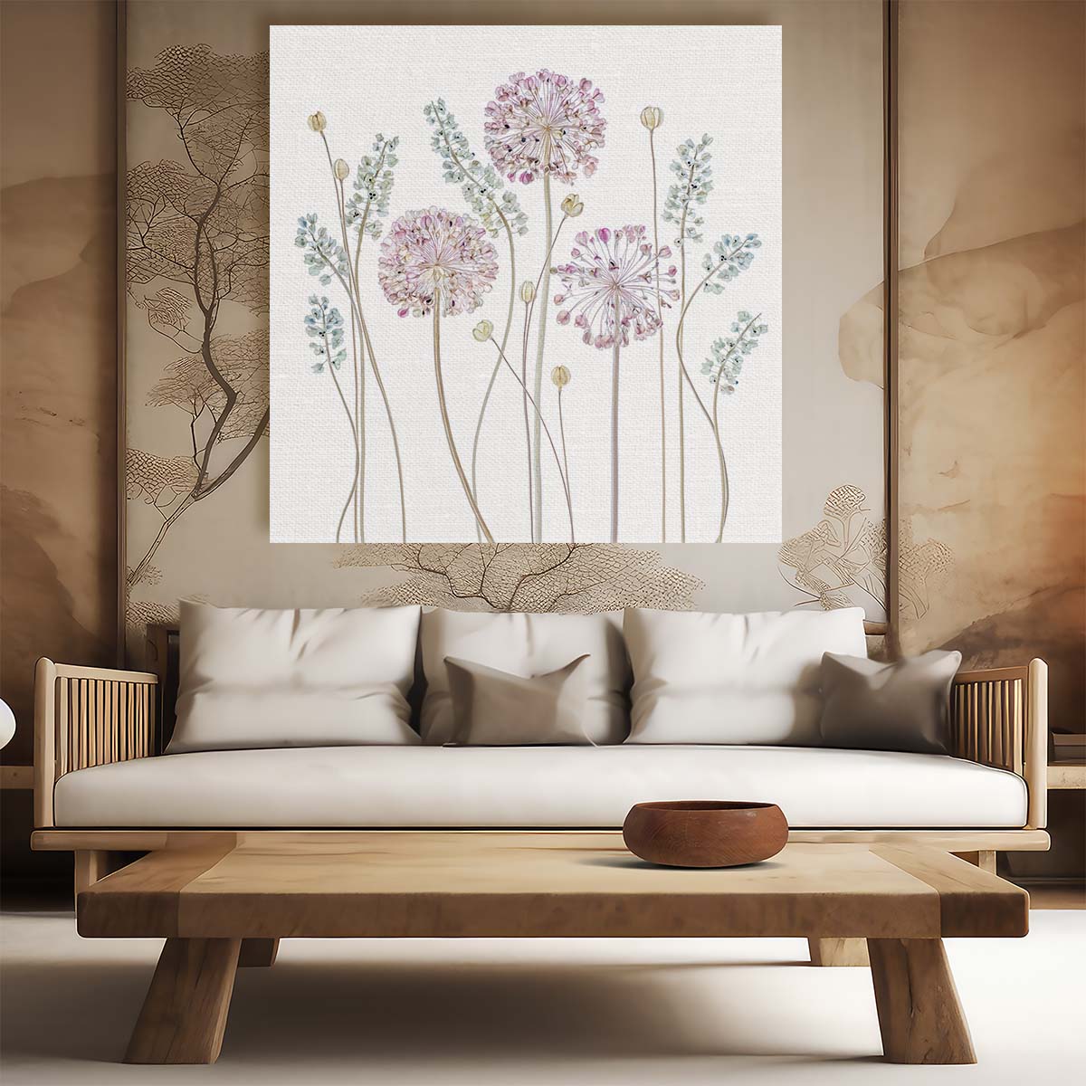 Allium & Muscari Floral Photography Wall Art by Luxuriance Designs. Made in USA.