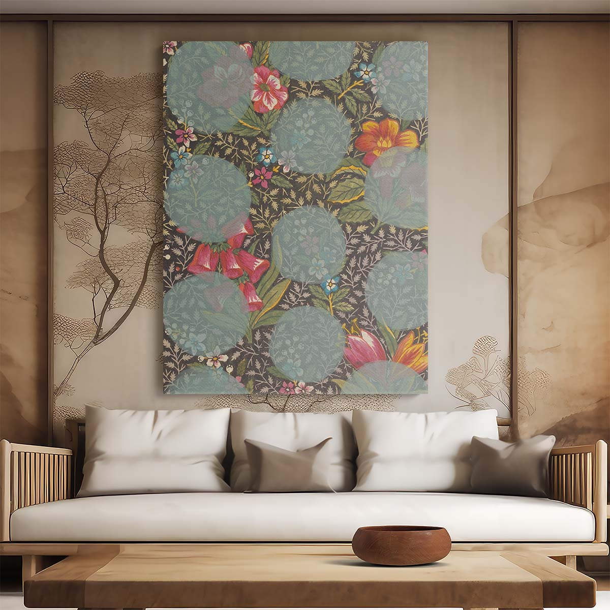 Modern Abstract Flower Collage Illustration by Yopie Studio by Luxuriance Designs, made in USA