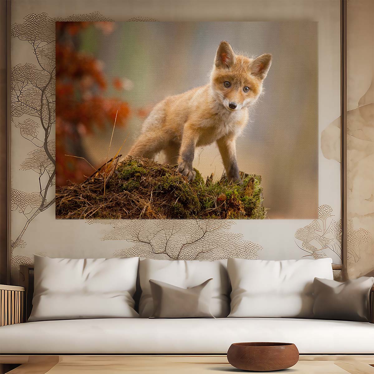 Autumn Baby Red Fox Cub Photography by Adamec Wall Art