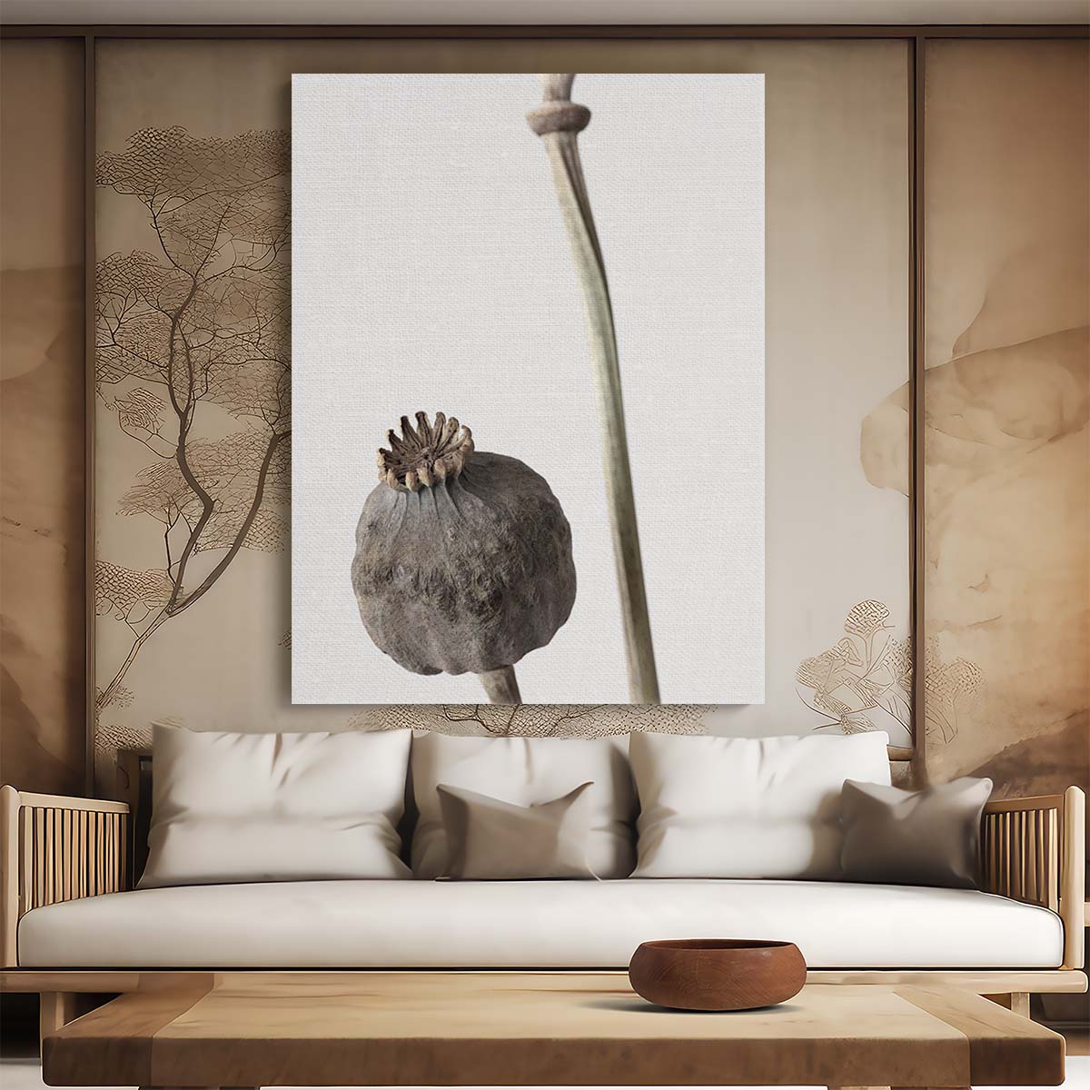 1X Studio Botanical Poppy Photography - Dried Floral Still Life Art by Luxuriance Designs, made in USA