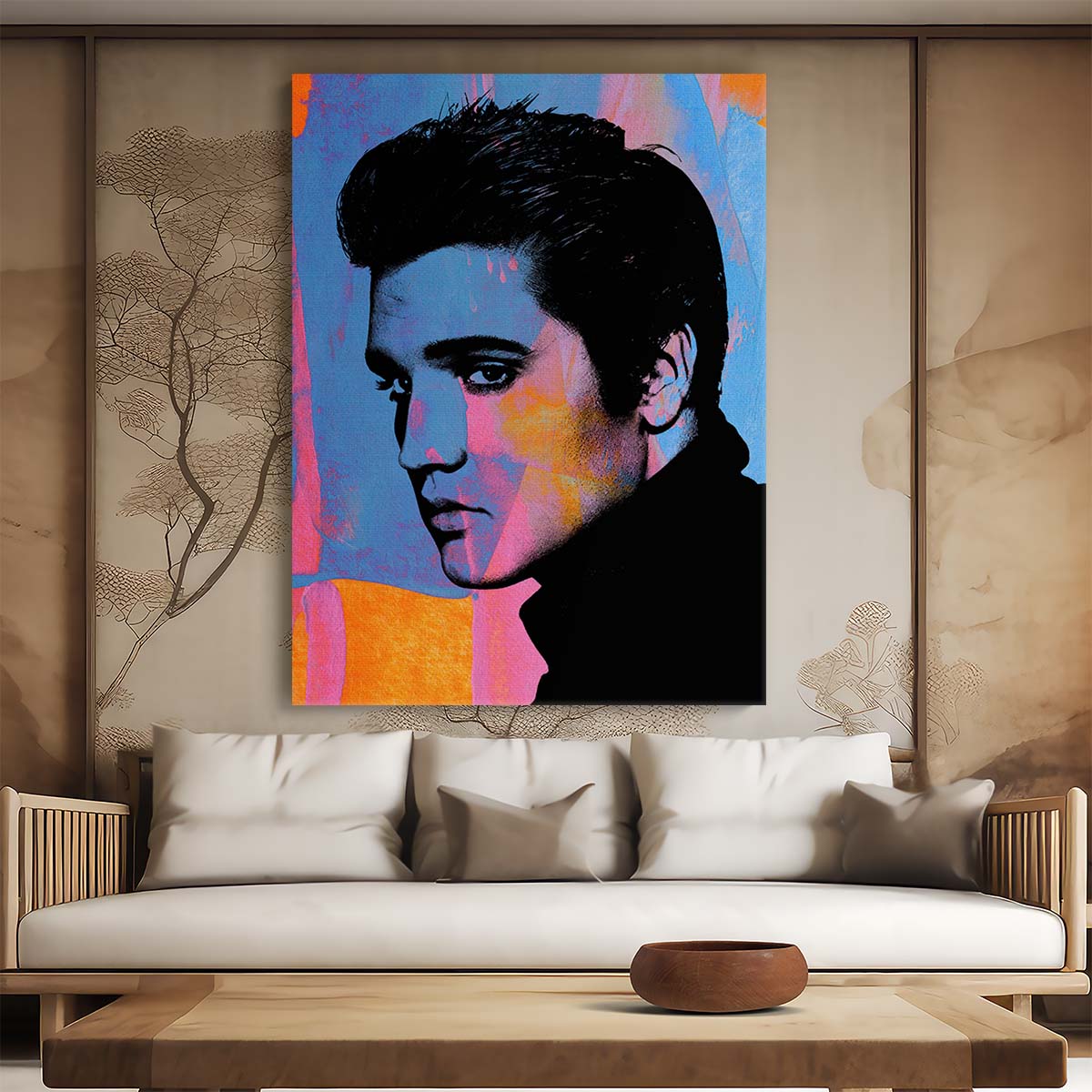 Elvis Presley Bright Colors Wall Art by Luxuriance Designs. Made in USA.