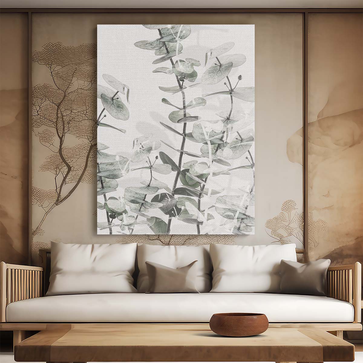 Botanical Abstract Photography - Eucalyptus Plant Leaves Art by Luxuriance Designs, made in USA