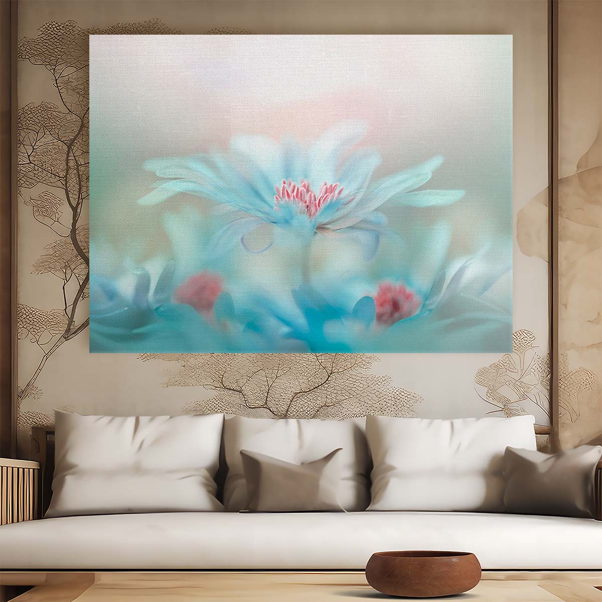 Romantic Spring Blossom Duo Macro Wall Art by Luxuriance Designs. Made in USA.