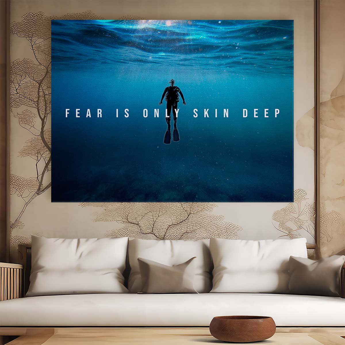Fear Is Only Skin Deep Wall Art by Luxuriance Designs. Made in USA.