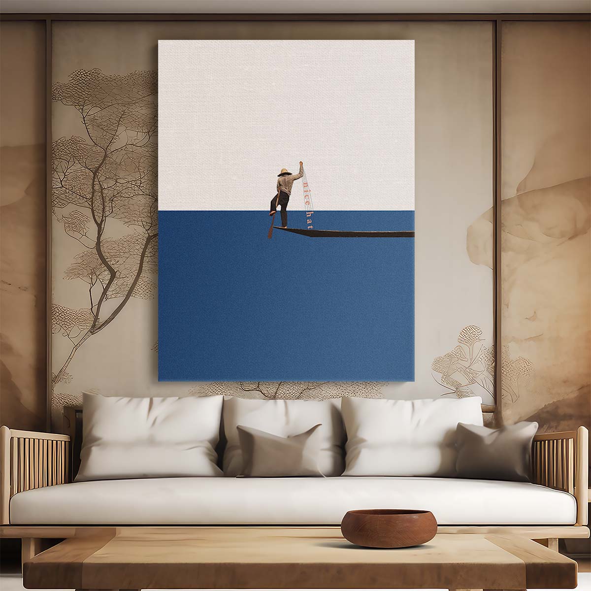 Mid-Century Venice Illustration Wall Art by Maarten Leon by Luxuriance Designs, made in USA