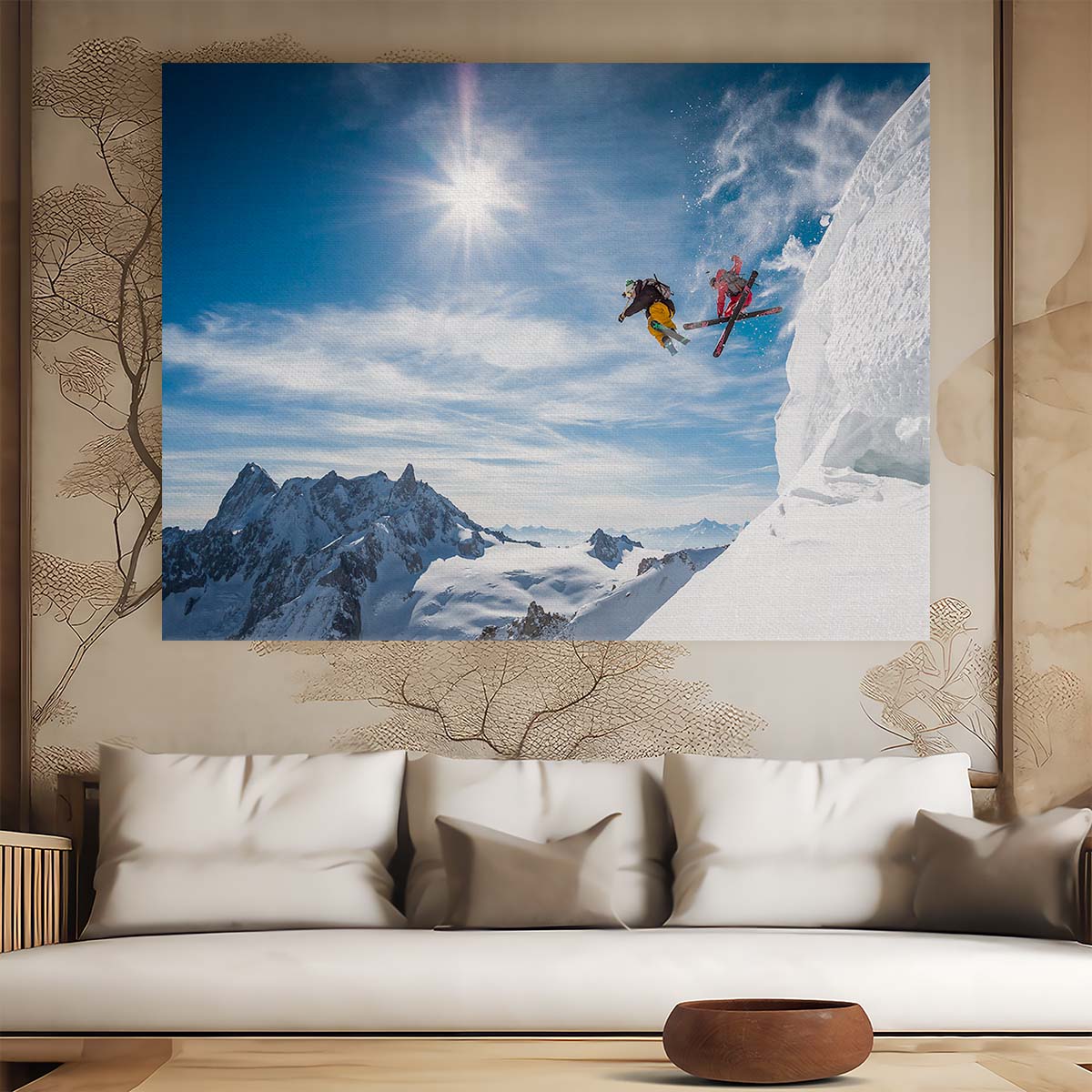 Tristan Shu's Dramatic Alps Freeski Leap Photography Wall Art