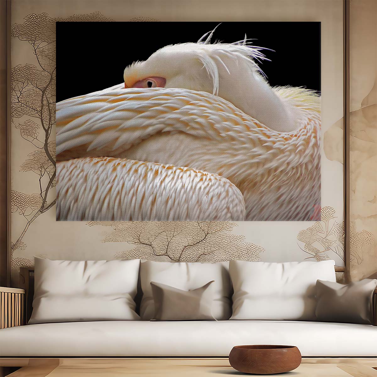 Abstract Hidden Pelican Curves Lyon France Wall Art by Luxuriance Designs. Made in USA.