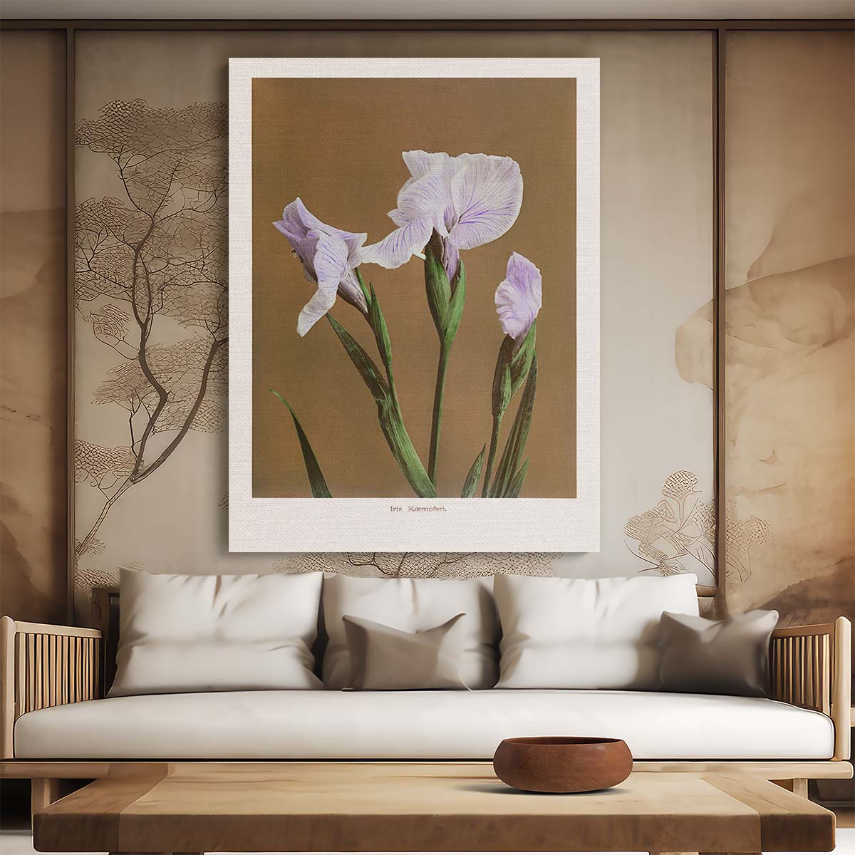 Vintage Japanese Iris Illustration Art Print by Ohara Koson by Luxuriance Designs, made in USA