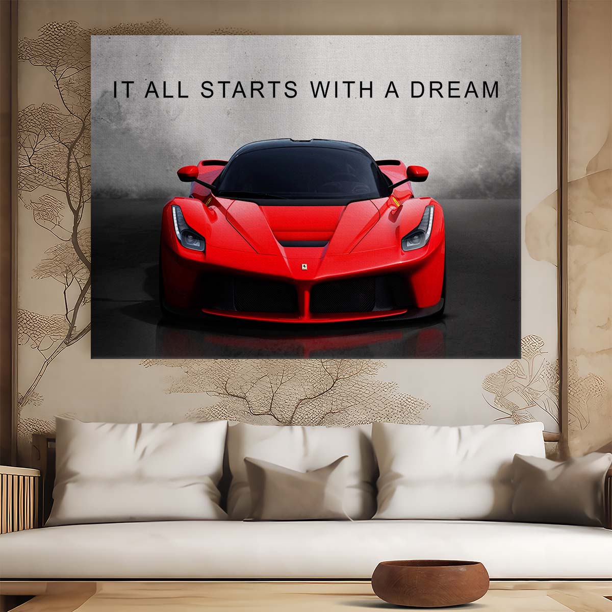 It All Starts With A Dream Wall Art by Luxuriance Designs. Made in USA.