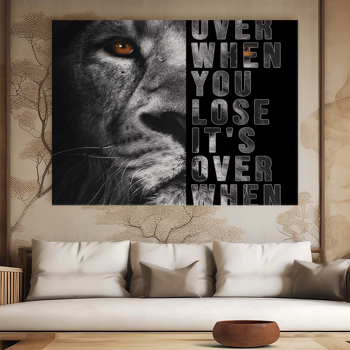 It's Not Over When You Lose Wall Art by Luxuriance Designs. Made in USA.