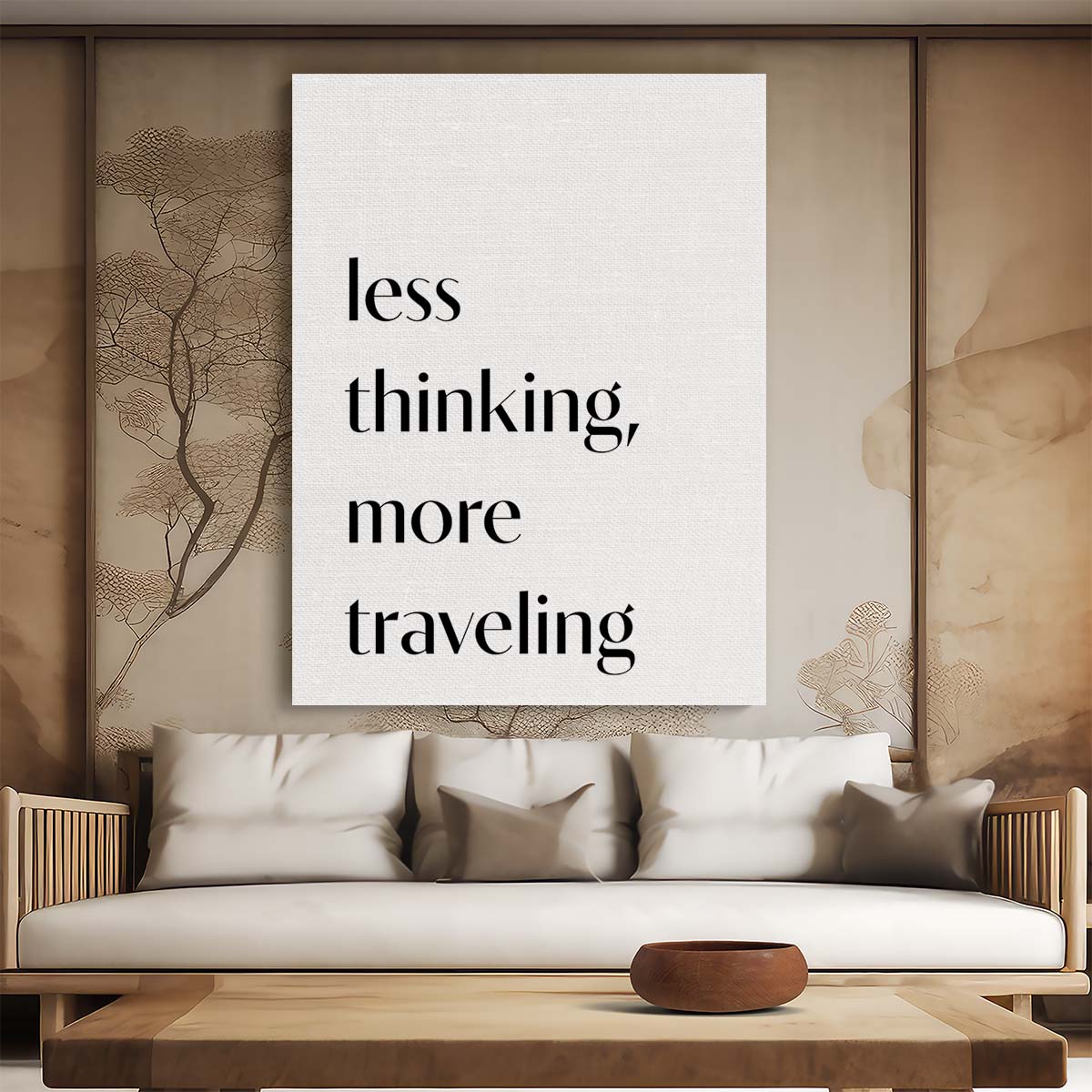 Black & White Travel Typography Illustration - Motivational Quote Art by Luxuriance Designs, made in USA