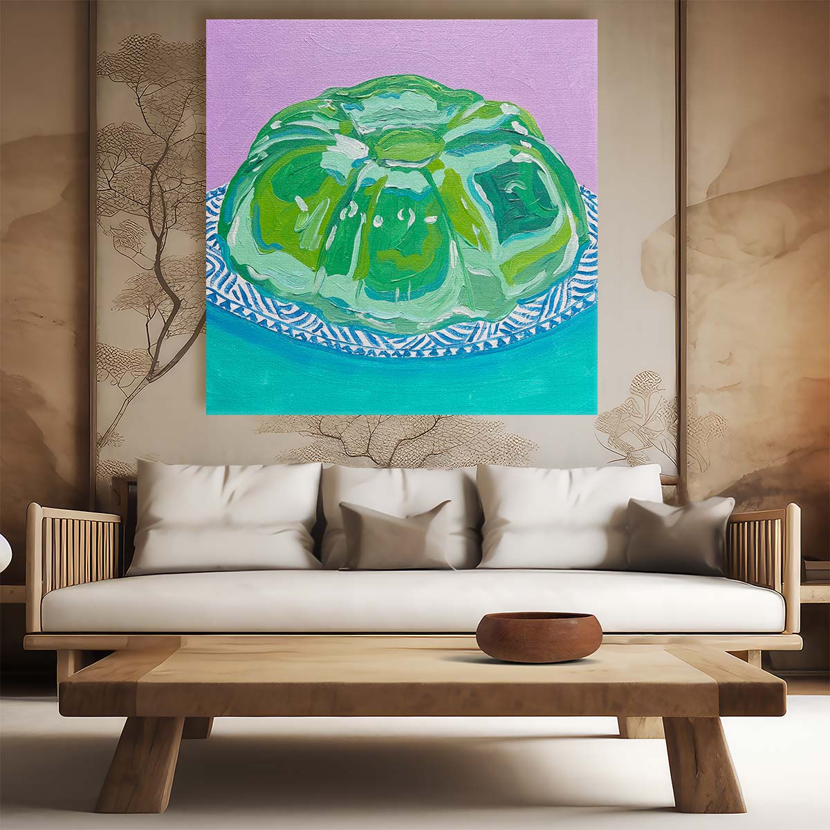 Colorful Gelatin Dessert Artwork Vibrant Kitchen Illustration Wall Art by Luxuriance Designs. Made in USA.